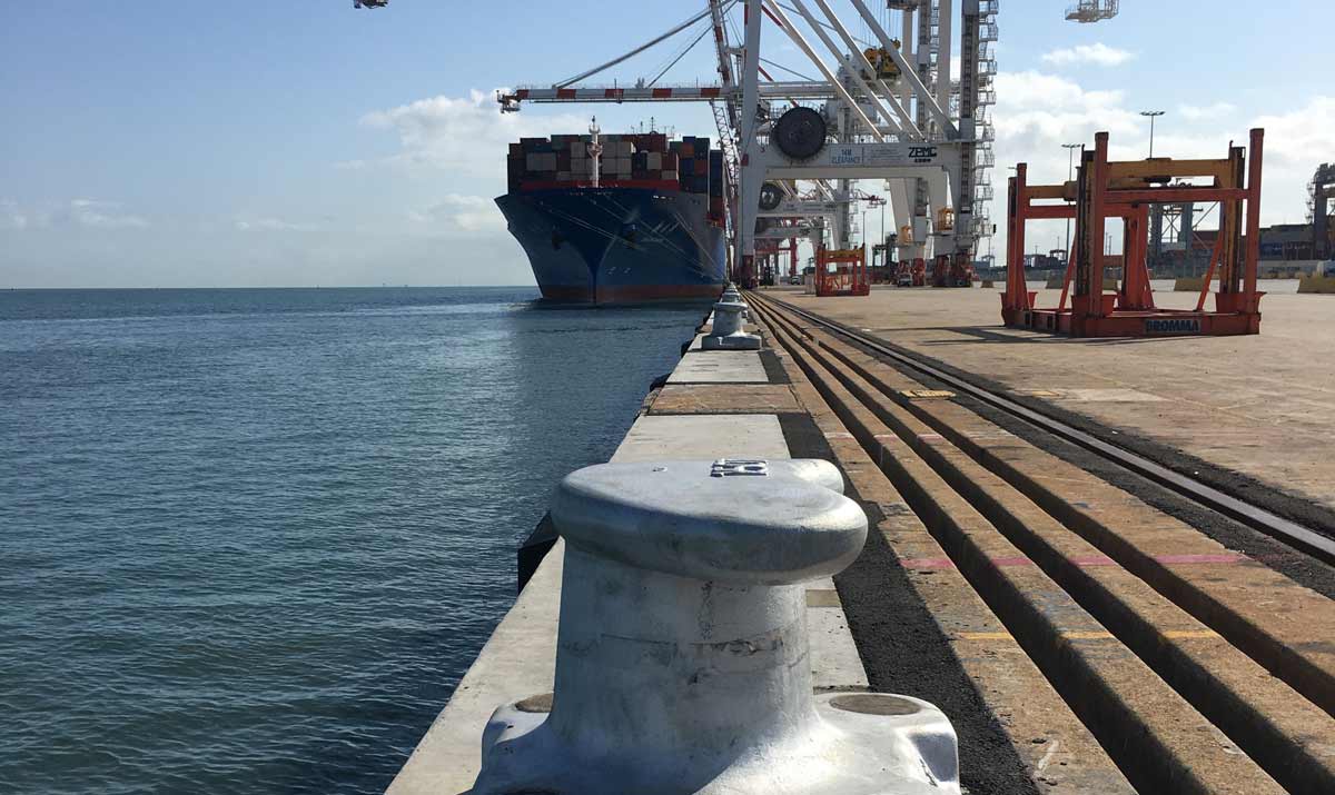 freight ship docked